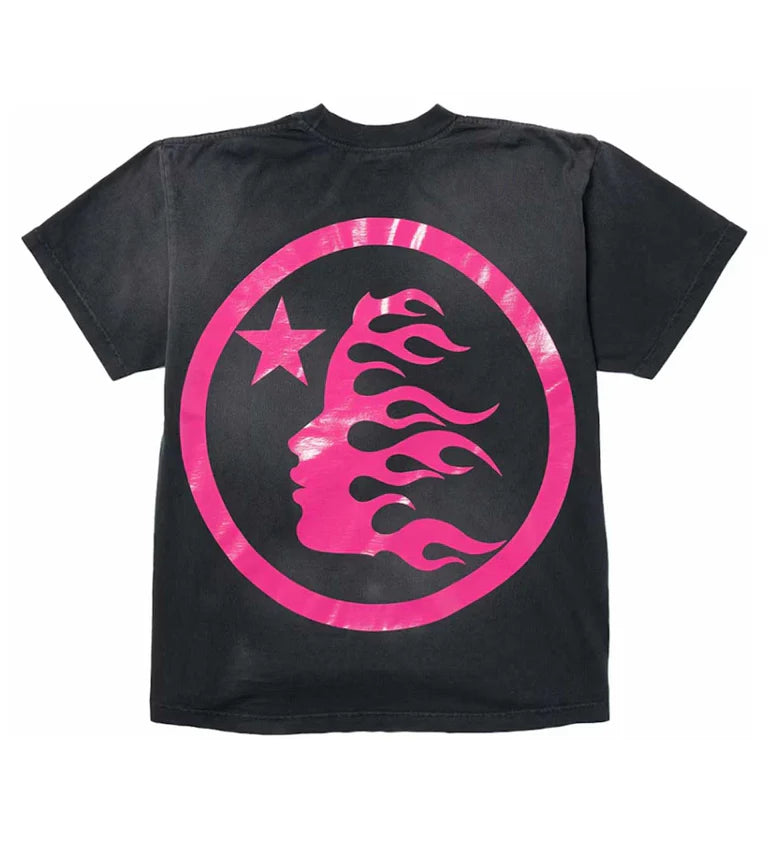 Hellstar Sport Logo Gel Tee - Black/Pink