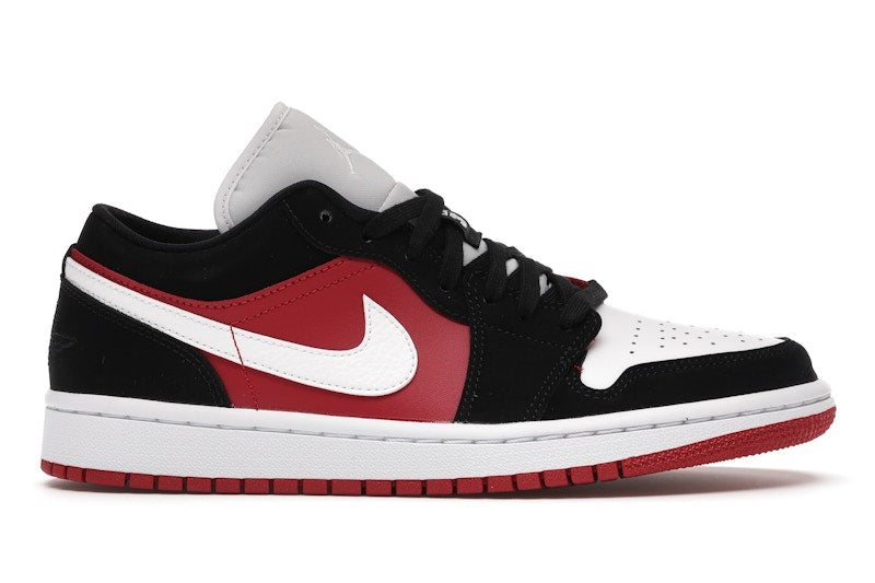 Jordan 1 Low Black White Gym Red (Women's)