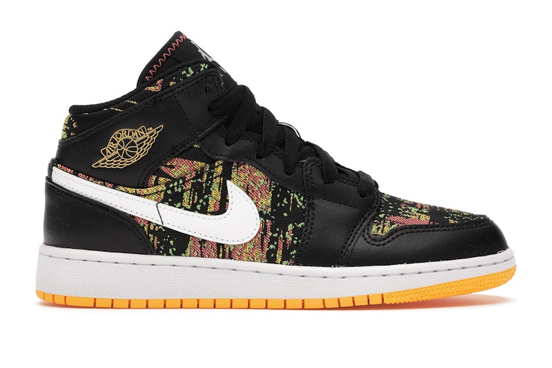 Jordan 1 Mid Black Laser Orange Bright Melon (GS)