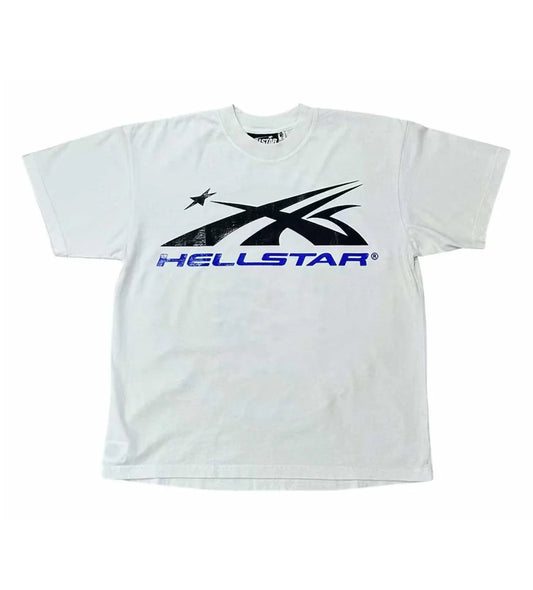 Hellstar Sport Logo Gel Tee - White/Blue
