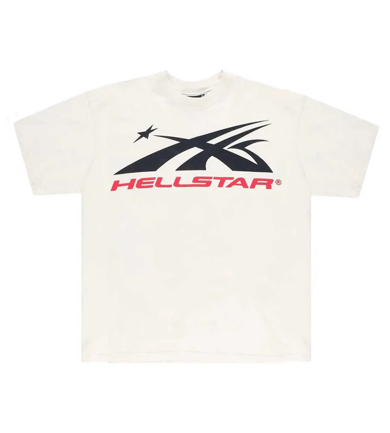 Hellstar Sport Logo Gel Tee - White/Red