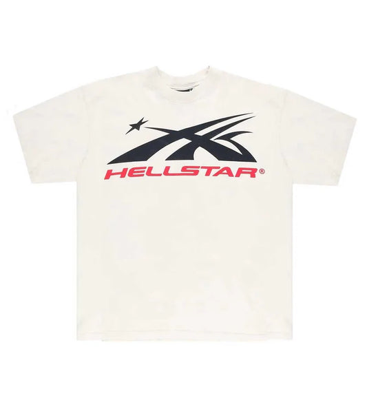 Hellstar Sport Logo Gel Tee - White/Red