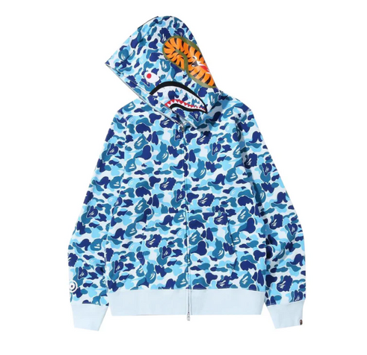 BAPE ABC Camo Shark Full Zip Hoodie 'Blue'
