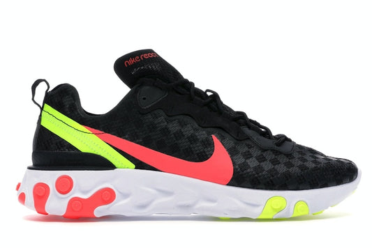 Nike React Element 55 Black Crimson Volt
