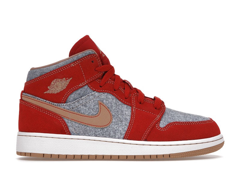 Jordan 1 Mid Denim Red (GS)