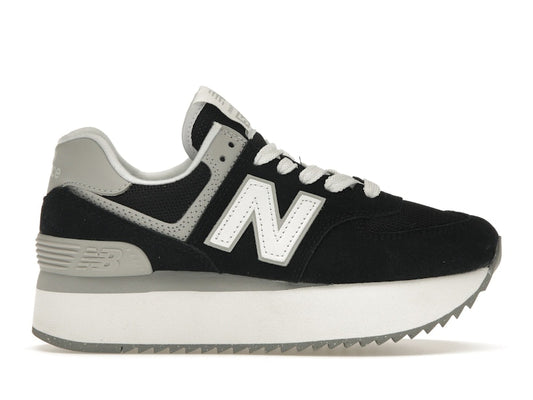New Balance 574 Plus Black Grey (Women's)